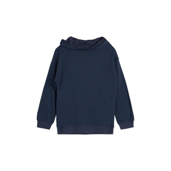 Hust & Claire Sanu Kapuzenpullover Wolle Bambus blau