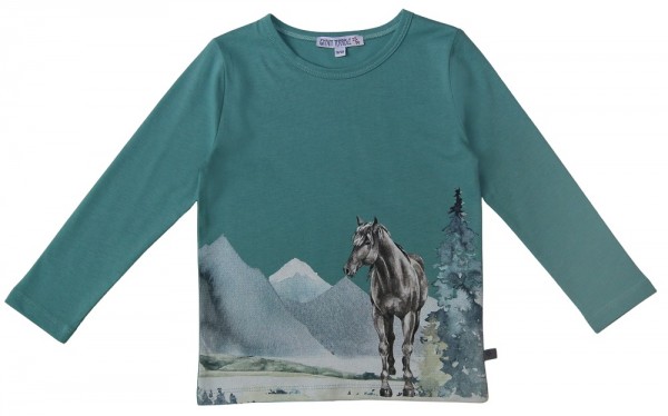 Enfant Terrible Langarm Shirt mit Pferdedruck